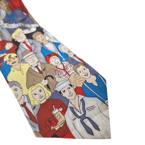 Moose International Silk Necktie Civil Service Proud To Serve - Picture 2 of 6